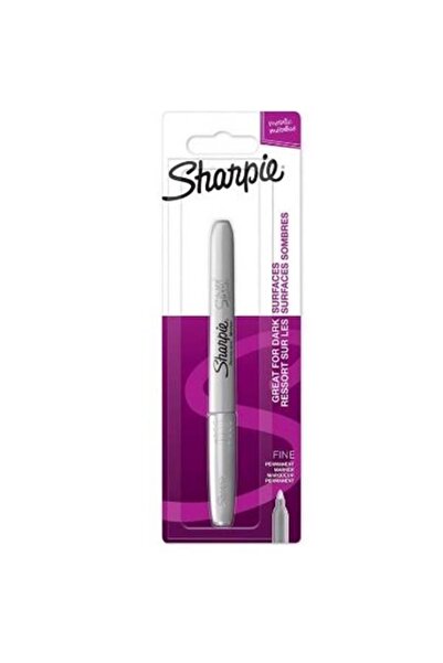 Sharpie قلم تحديد دائم معدني فضي مفرد Bls 1986004 12