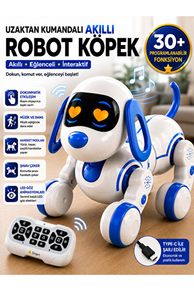 Oyunsal Uzaktan Kumandalı Akıllı Robot Köpek