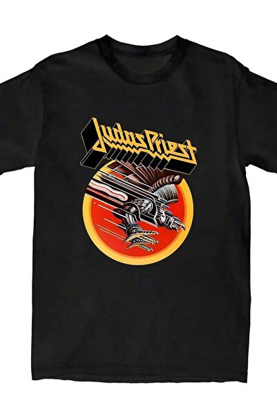 21JNRY JUDAS PRIEST Print T-Shirt Men Women Cotton Hip Hop Oversized Tshirt S...