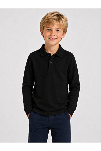 LUMİNUR Long Sleeved Polo Collar Lakos (School Lakos)