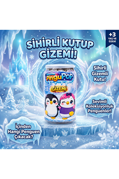 LRS STORE Penguen Peluş Pingu Pop | Koleksiyonluk Sevimli Penguen Oyuncağı | ...