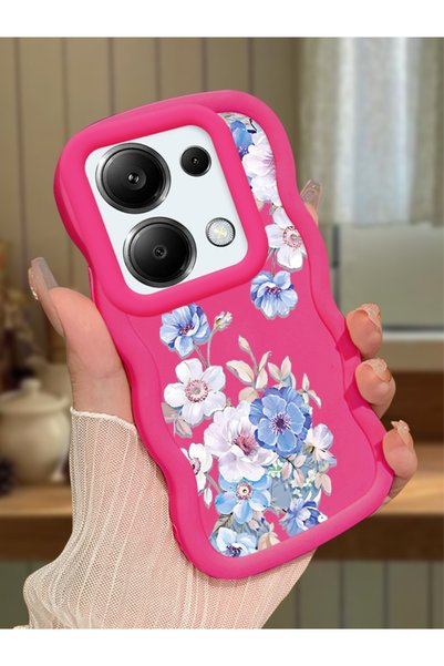 Hontinga Redmi Note 13 Pro 4g Compatible Case with Camera Protection Red Sili...