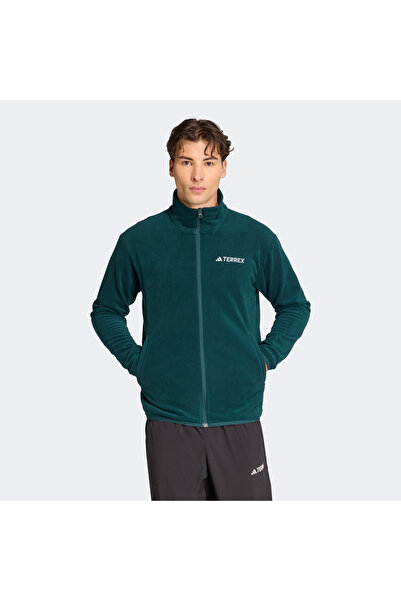 adidas Multi Essentials Full Zip Fleece Men's Green Hiking Fleece