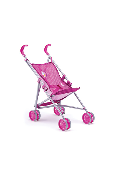 Woodyland Carucior sport pliabil pentru papusi, roz