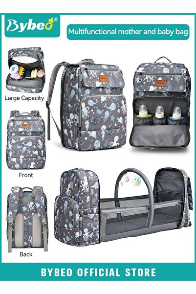 BYBEO Baby Diaper Bag Backpack With Multifunctional Diapers Changing Station,...