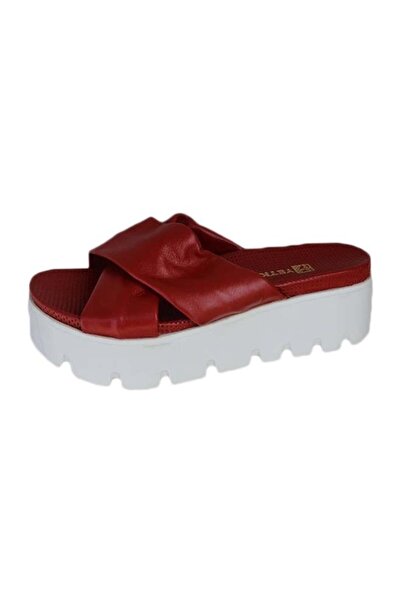 OEM Papuc trendy, rosie, talpa groasa, interior cu forma anatomica