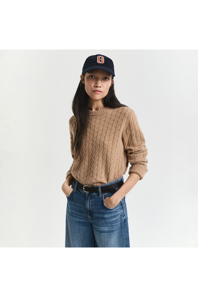 Gant Kadın Kahverengi Regular Fit Triko