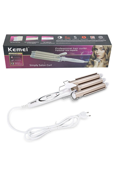 OEM Ψαλίδι Μαλλιών για Κυματιστά Μαλλιά Kemei KM-1010 Ροζ-Χρυσό