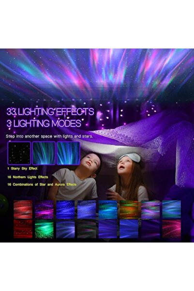 GENERAL FIAHNG HODANS Northern Galaxy Light Aurora Projector with 33 Light Ef...