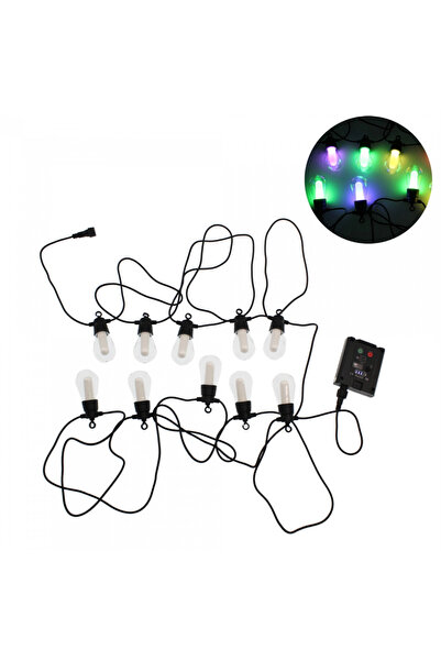 OEM LED αδιάβροχη γιρλάντα με 10 λάμπες 10m RGB - θερμό λευκό με 11 λειτουργί...