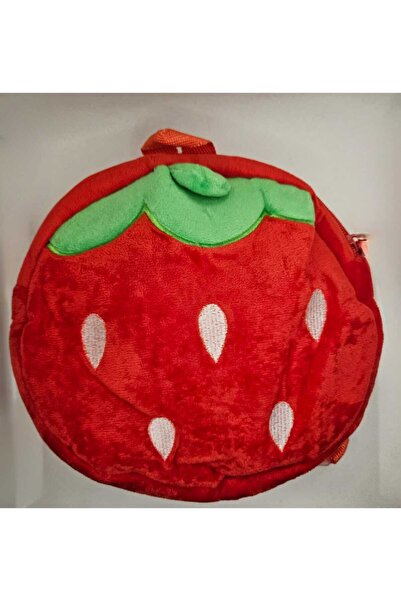Generic Brand Rucsac de Pluș pentru Copii în Formă de Căpșună – Ghiozdan pent...