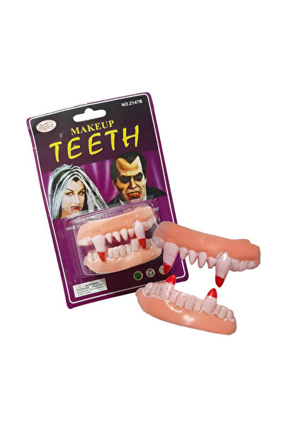 evimdeyokyok Double Palate Soft Vampire Teeth 1 Pair