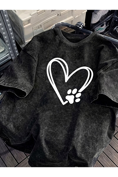 HOFFNUNG Unisex Oversize Vintage Washed Street Style Μόδα του δρόμου Βαμβακερ...