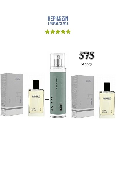 Bargello 575 + 575 Erkek Parfüm Edp 50 ml Woody + No: 575 Erkek Body Mist Edt...