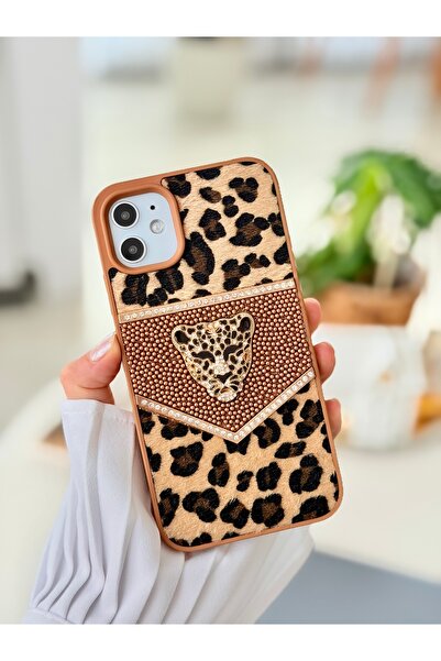 Go Aksesuar Iphone 11 Uyumlu ELMAS Tasarımlı Kaplan Taşlı Işıltılı Parlak Pırlanta Silikon Kılıf