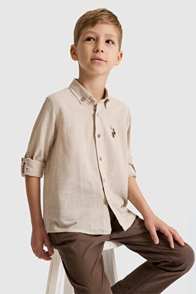 U.S. Polo Assn. قميص أساسي بأكمام طويلة للأولاد من تشاست 50320263-VR049