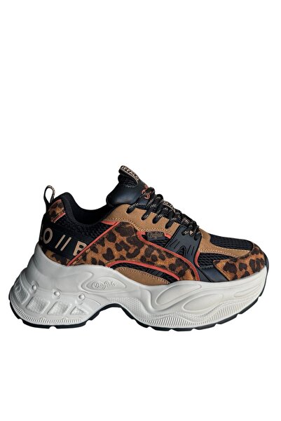 Buffalo Γυναικεία Yuno Sneakers Μπεζ BUFPD00016355-BEIGE BLACK LEO