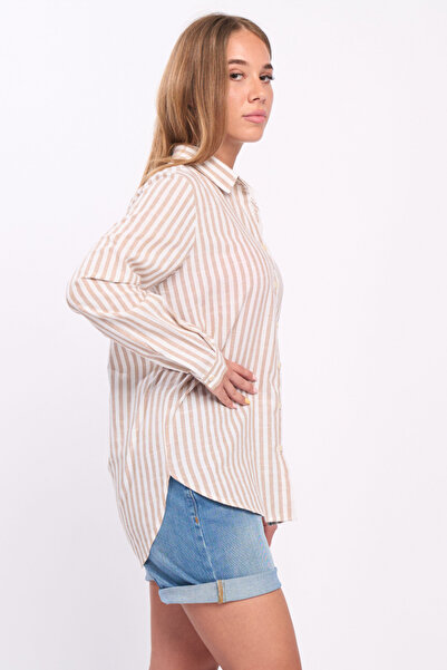 Kenvelo - Camasa maneca lunga dama cu model in dungi