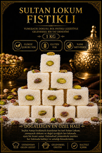sultan lokum fıstıklı glutensiz 1 kg