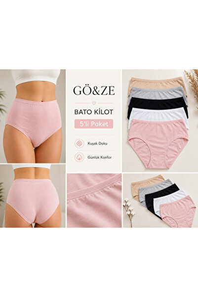 GÖ&ZE 5'Li Paket Bato Külot Günlük Konfor Çoklu Set
