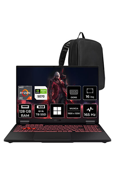 ASUS TUF Gaming A16 AMD Ryzen 7 260 RTX 5070 8GB 115W 128GB RAM 4TB + 4TB SSD...