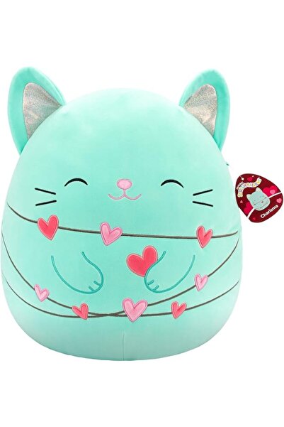 Squishmallows دمية قطة كاريزما الناعمة مع أضواء على شكل قلب، مقاس 16 بوصة