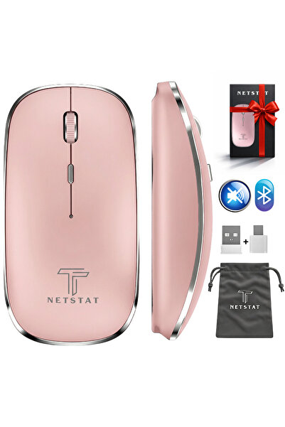 NETSTAT Mouse Wireless NETSTAT®, Click Silentios, Multi-Device 3 Conexiuni, B...