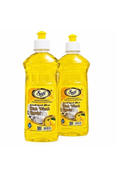 safi Dishwashing Liquid 500ml Pack of 2 | Tough Grease Remover Lemon Fresh Di...
