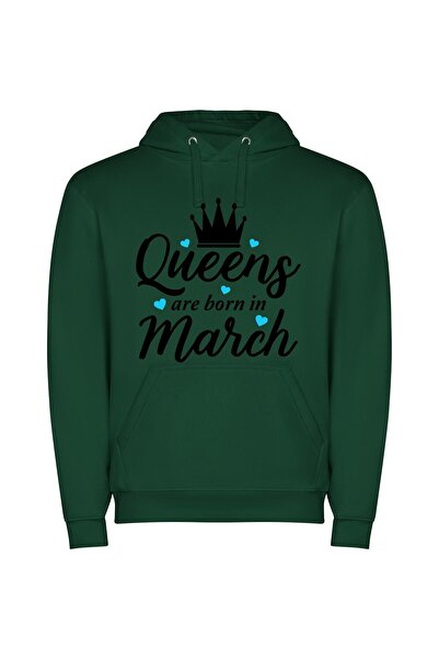 iLovePrints March's Royal Beauty Φούτερ με κουκούλα σε χρώμα Πράσινο