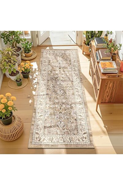 Supreouts Washable Runner Rug, Vintage Hallway Runner with Non Slip Backing, ...