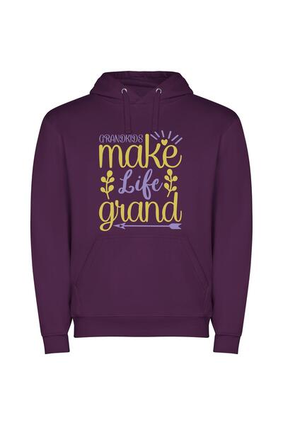 iLovePrints Grandkids: Life's Grand Finale Φούτερ με κουκούλα σε χρώμα Μωβ