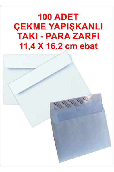 Zarfsan takı zarfı - para zarfı - mektup zarfı (100 adet)