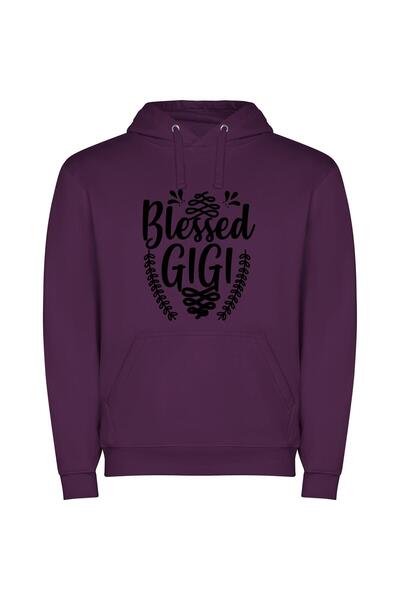iLovePrints Sacred Bliss SVG Collection Φούτερ με κουκούλα σε χρώμα Μωβ