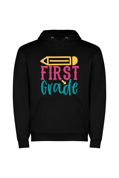 iLovePrints First Grade Excellence Φούτερ με κουκούλα σε χρώμα Μαύρο