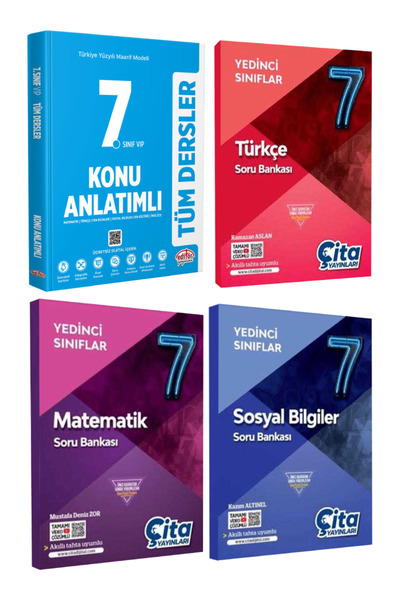 Editör Yayınevi 7. Sınıf Tüm Dersler Konu Anlatımı+ Türkçe - Matematik - Sosy...