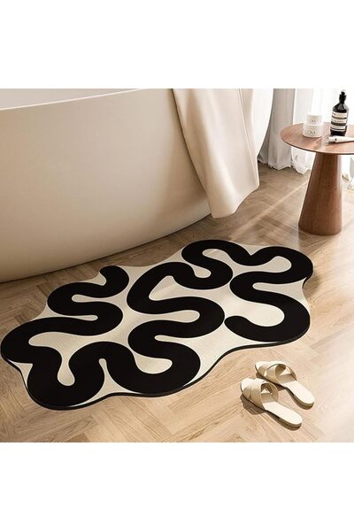 GENERAL Round Rug,Toilet Bathroom Rugs,Entrance Door Mat,Non Slip Indoor Sofa...