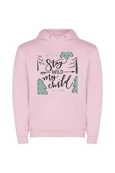 iLovePrints Whimsical Wild Child Φούτερ με κουκούλα σε χρώμα Ροζ