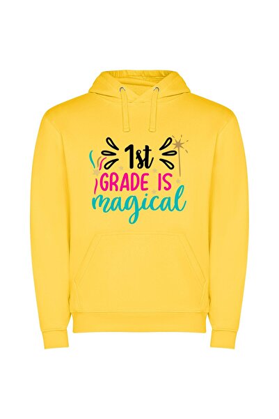 iLovePrints Magical Grade One Wonder Φούτερ με κουκούλα σε χρώμα Κίτρινο