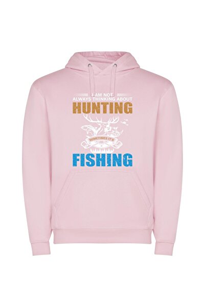 iLovePrints Fancy Outdoor Escape: Artful Hunts! Φούτερ με κουκούλα σε χρώμα Ροζ