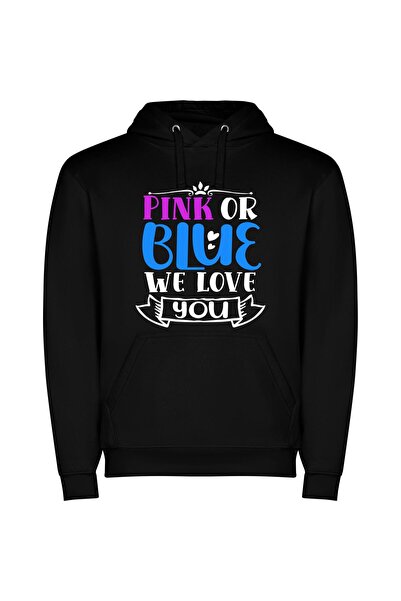 iLovePrints Vibrant Neon Color Palette Φούτερ με κουκούλα σε χρώμα Μαύρο