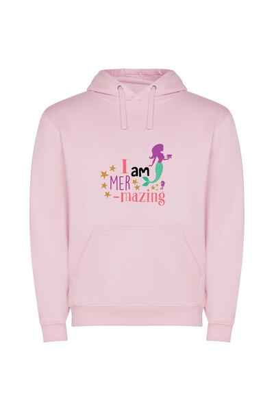 iLovePrints Enchanted Mermaid Wonders Φούτερ με κουκούλα σε χρώμα Ροζ