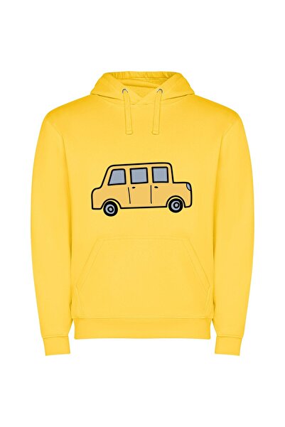iLovePrints Sunny Speedster Spotlight: Radiant Yellow Ride Φούτερ με κουκούλα...
