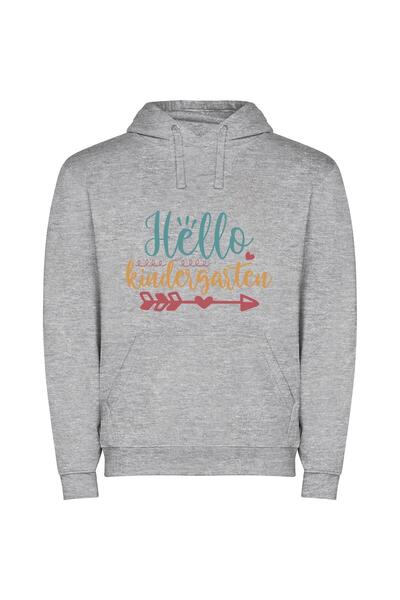 iLovePrints Hello Kiddy Central Φούτερ με κουκούλα σε χρώμα Γκρι
