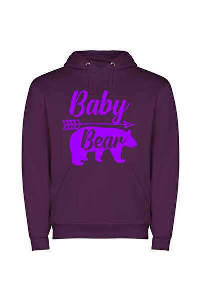 iLovePrints Magical Bear Designs Φούτερ με κουκούλα σε χρώμα Μωβ