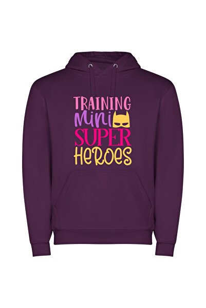 iLovePrints Mumi's Superhero Training Φούτερ με κουκούλα σε χρώμα Μωβ