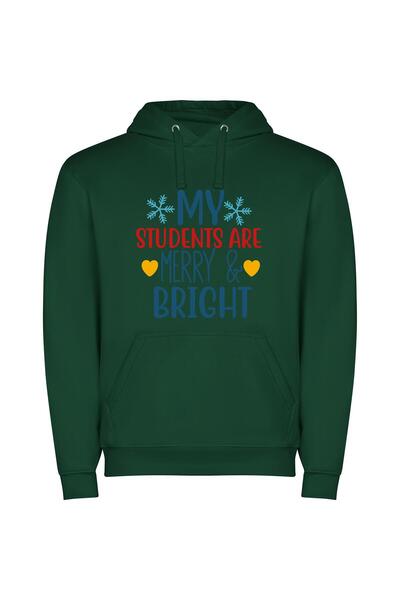 iLovePrints Merry Student Brilliance-Unveiled! Φούτερ με κουκούλα σε χρώμα Πρ...