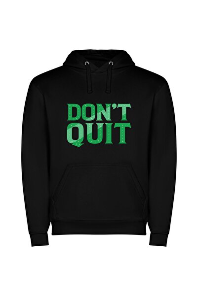 iLovePrints Evergreen Motivational Cutout Φούτερ με κουκούλα σε χρώμα Μαύρο
