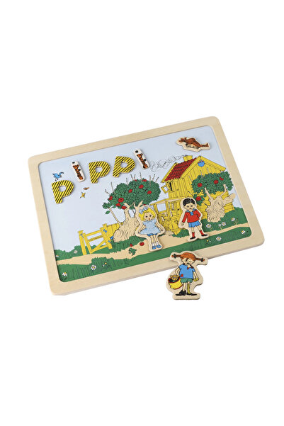Micki Jucărie educativă Pippi, tablă magnetică dublă față cu litere și imagini
