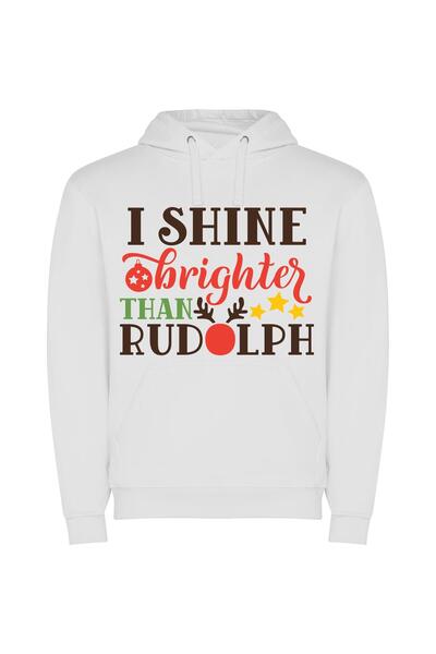 iLovePrints Radiant Brilliance Φούτερ με κουκούλα σε χρώμα Λευκό