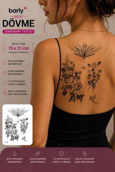 Barly Çiçek Geçici Dövme Tattoo
